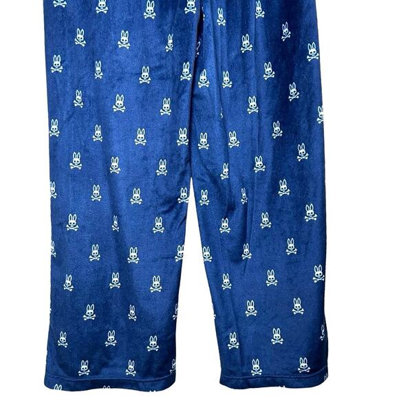 Psycho Bunny Men’s Logo Print Pajama/Lounging Pants Navy Blue Size Medium - Picture 6 of 7